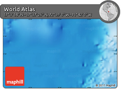 Physical Map of the Area around 17° 20' 20" N, 72° 10' 30" W