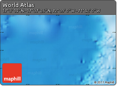 Physical Map of the Area around 17° 20' 20" N, 72° 10' 30" W