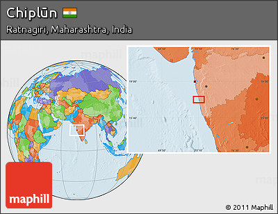 Political Location Map of Chiplūn
