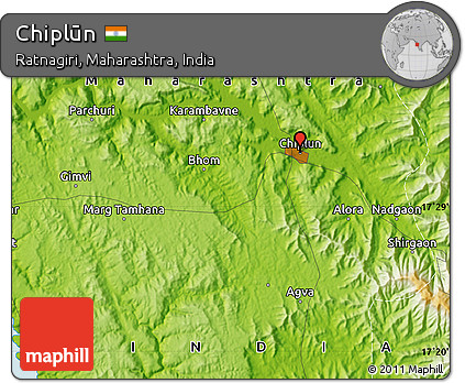 Physical Map of Chiplūn
