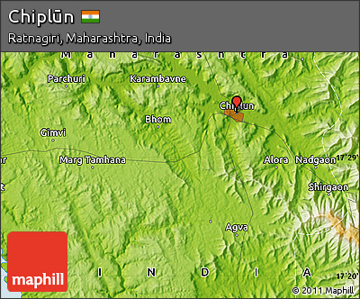 Physical Map of Chiplūn