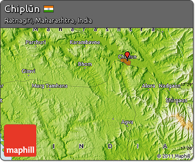 Physical Map of Chiplūn