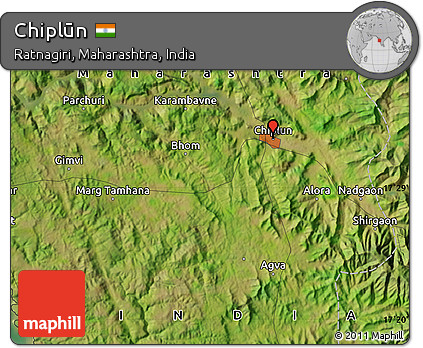 Satellite Map of Chiplūn