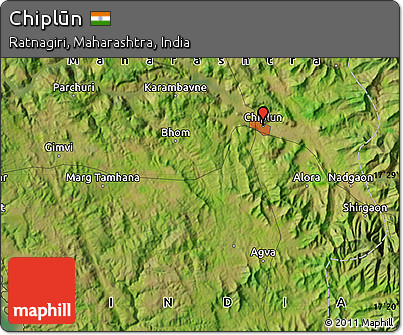 Satellite Map of Chiplūn