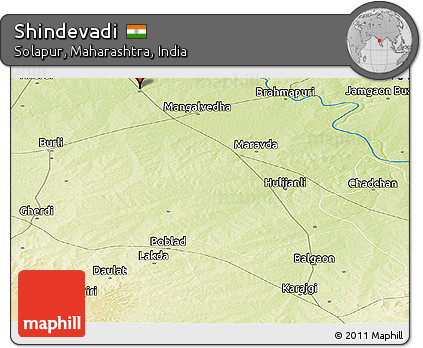 Physical Panoramic Map of Shindevadi