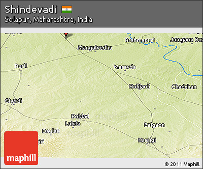 Physical Panoramic Map of Shindevadi