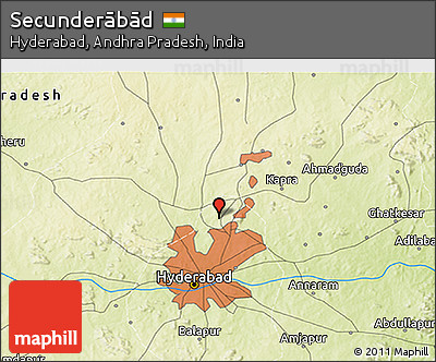 Physical 3D Map of Secunderābād