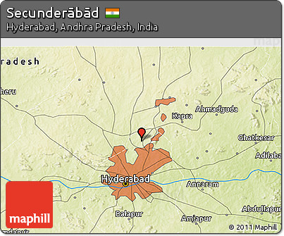 Physical 3D Map of Secunderābād