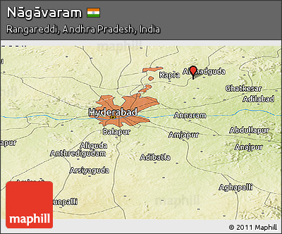 Physical Panoramic Map of Nāgāvaram
