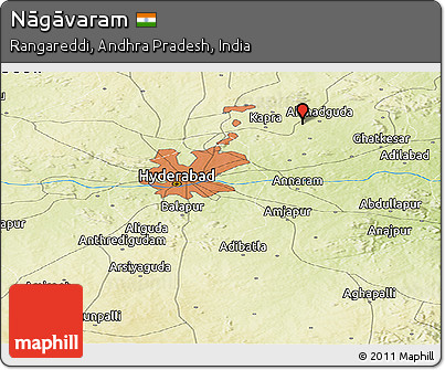 Physical Panoramic Map of Nāgāvaram