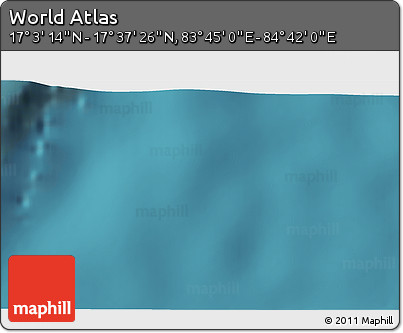 Satellite 3D Map of the Area around 17° 20' 20" N, 84° 13' 29" E