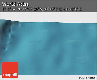Satellite 3D Map of the Area around 17° 20' 20" N, 84° 13' 29" E