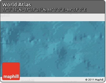 Satellite 3D Map of the Area around 17° 20' 20" N, 88° 28' 29" E
