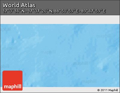 Physical 3D Map of the Area around 17° 20' 20" N, 89° 19' 29" E