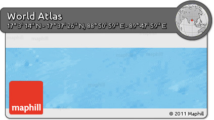 Physical Panoramic Map of the Area around 17° 20' 20" N, 89° 19' 29" E