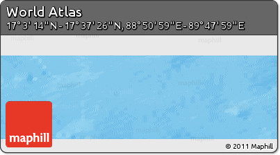 Physical Panoramic Map of the Area around 17° 20' 20" N, 89° 19' 29" E