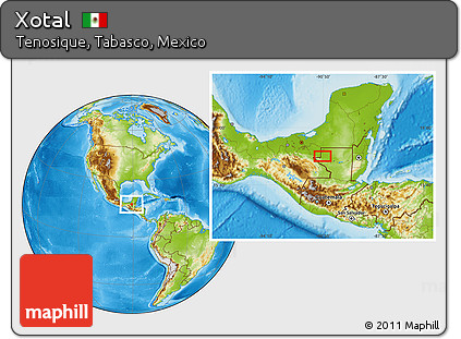 Physical Location Map of Xotal