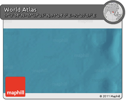 Satellite 3D Map of the Area around 17° 20' 20" N, 91° 52' 30" E