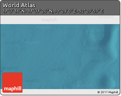 Satellite 3D Map of the Area around 17° 20' 20" N, 91° 52' 30" E