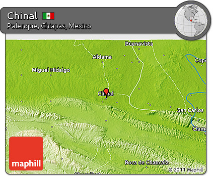 Physical 3D Map of Chinal