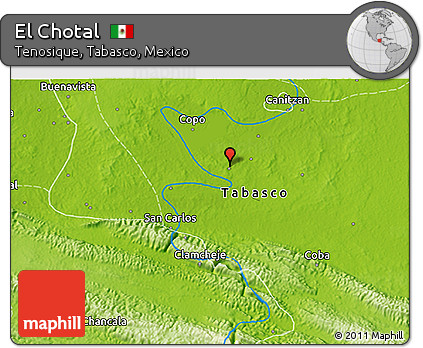 Physical 3D Map of El Chotal