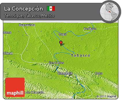 Physical 3D Map of La Concepción