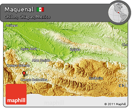 Physical 3D Map of Maquenal