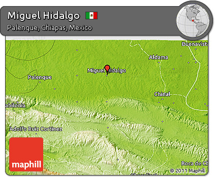 Physical 3D Map of Miguel Hidalgo
