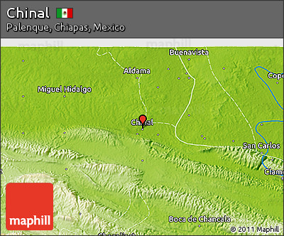 Physical 3D Map of Chinal