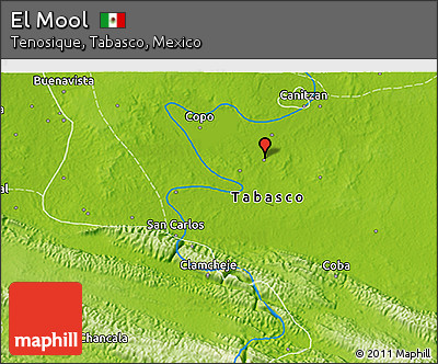 Physical 3D Map of El Mool