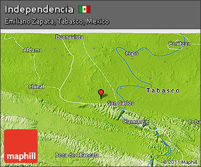 Physical 3D Map of Independencia