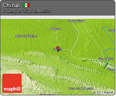Physical 3D Map of Chinal