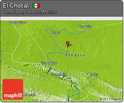 Physical 3D Map of El Chotal