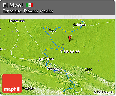 Physical 3D Map of El Mool