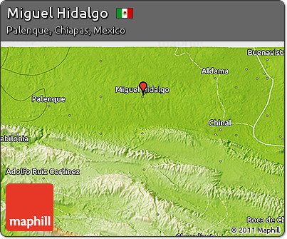 Physical 3D Map of Miguel Hidalgo