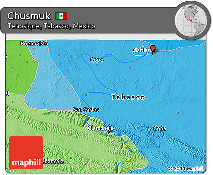 Political 3D Map of Chusmuk