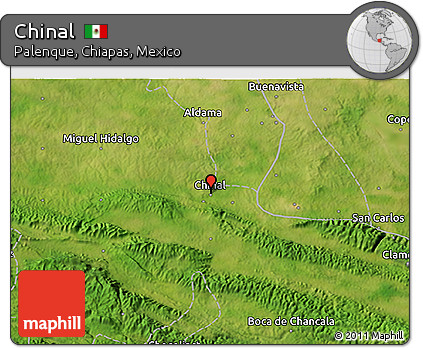 Satellite 3D Map of Chinal