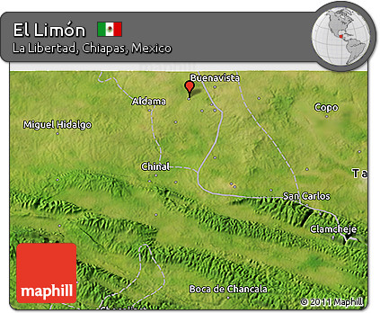 Satellite 3D Map of El Limón