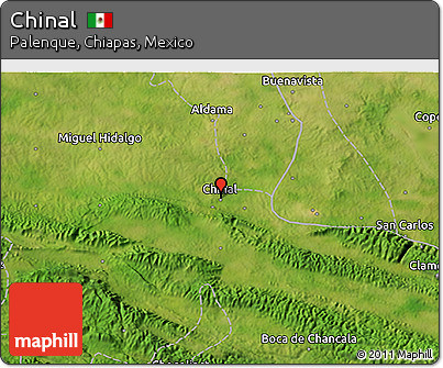 Satellite 3D Map of Chinal