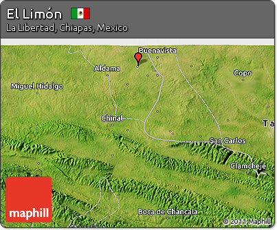 Satellite 3D Map of El Limón