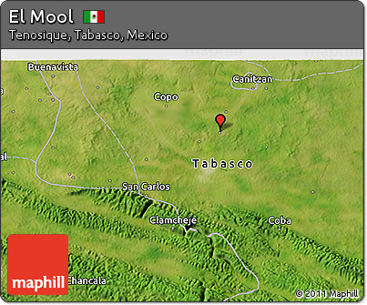 Satellite 3D Map of El Mool