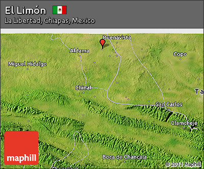 Satellite 3D Map of El Limón