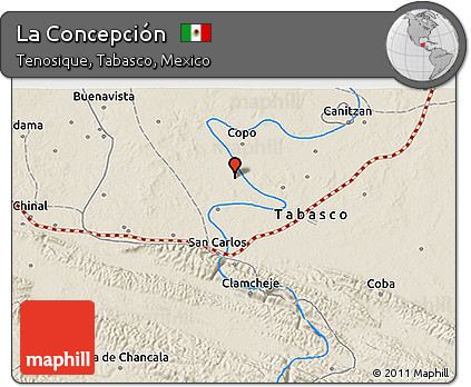 Shaded Relief 3D Map of La Concepción