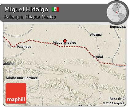 Shaded Relief 3D Map of Miguel Hidalgo