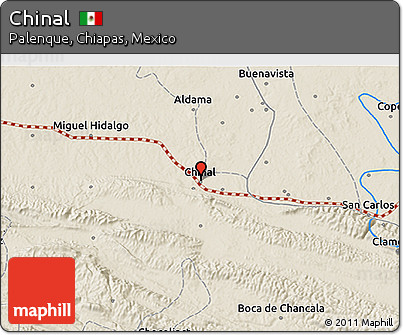 Shaded Relief 3D Map of Chinal