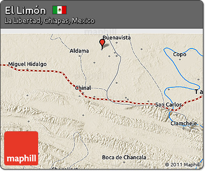 Shaded Relief 3D Map of El Limón