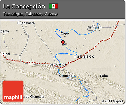 Shaded Relief 3D Map of La Concepción
