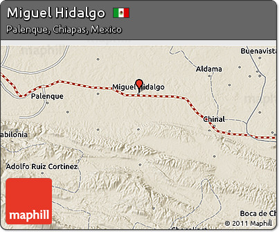 Shaded Relief 3D Map of Miguel Hidalgo