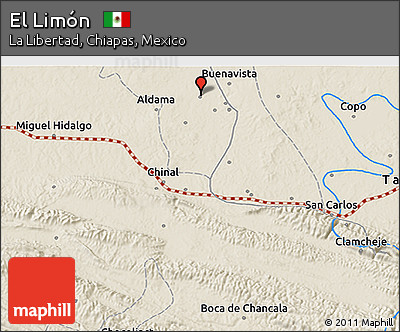Shaded Relief 3D Map of El Limón