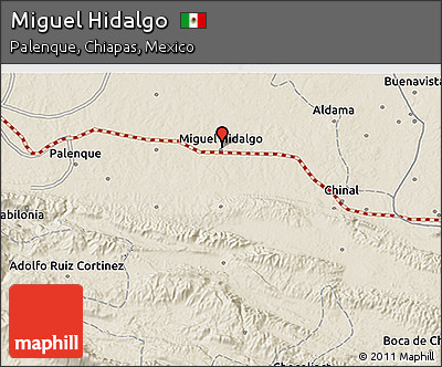 Shaded Relief 3D Map of Miguel Hidalgo